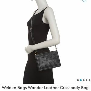 Wander Black Leather Crossbody Bag